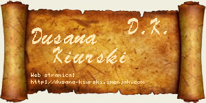 Dušana Kiurski vizit kartica